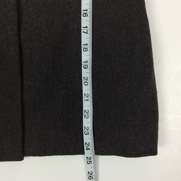 VTG Wool Blend Jacket Coat Faux Fur Collar Gray Retro Career Academia 8P - Picture 6 of 7